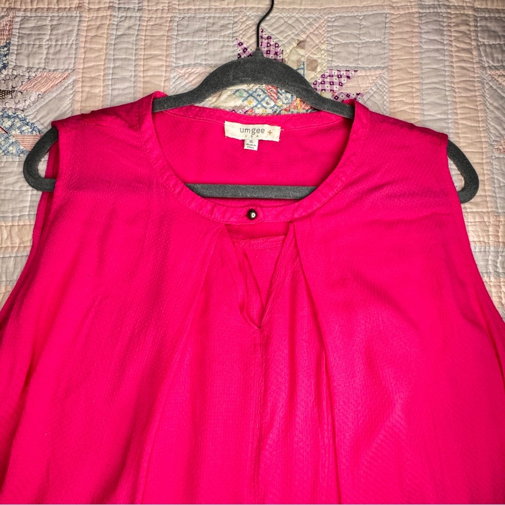 Umgee XL Women's Pink Sleeveless Top